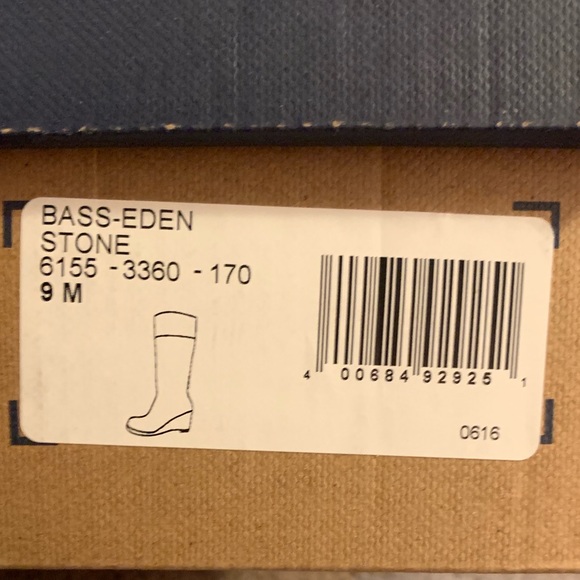 BASS-EDEN STONE suede leather boots New with Box - Picture 5 of 6